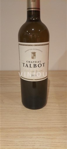 Bordeaux Château Talbot Caillou Blanc 2021