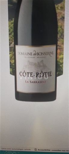 Thung lũng Rhône Côte-rôtie Domaine Bonserine La Sarrasine 2019