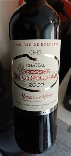 Bordeaux Moulis-en-Médoc Château Gressier Grand Poujeaux 2009