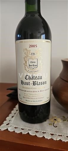 Bordeaux Côtes-de-blaye Château Haut-Blason 2005
