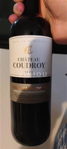 Bordoja Lussac-Saint-Émilion Château Coudroy 2022