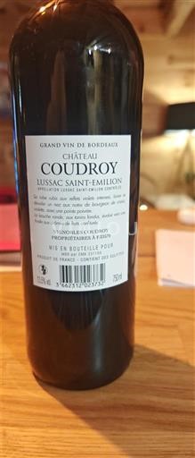 Bordéus Lussac-Saint-Émilion Château Coudroy 2022