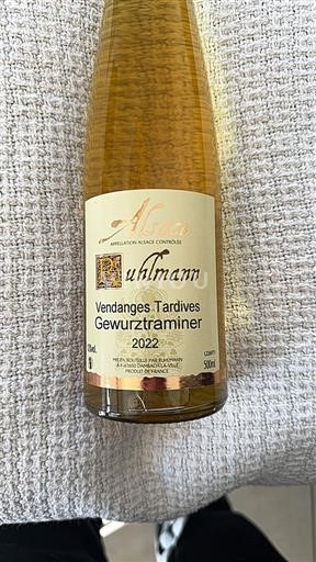 Alsace Vendanges Tardives Uhlmann 2022