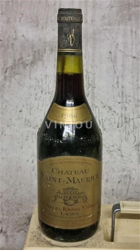 Rhônen laakso Côtes-du-rhône-villages Saint Maurice 1986