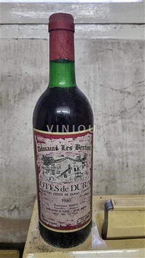 Sud-Ouest Côtes-de-duras Domaine Les Bertins 1980