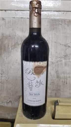 Lounais-Ranska Côtes-de-duras Domaine Des Bertins TRA' DIVIN 2014