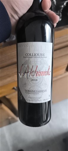 Roussillon Collioure Domaine Tambour L'Alchimiste 2018