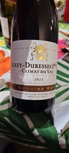 Burgundsko Auxey-Duresses Premier Cru Domaine Roy Climat du Val 2021