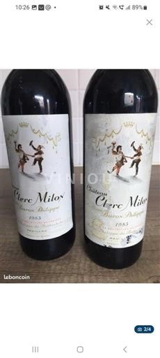 Bordeaux Pauillac Grand Cru Château Clerc Milon 1983