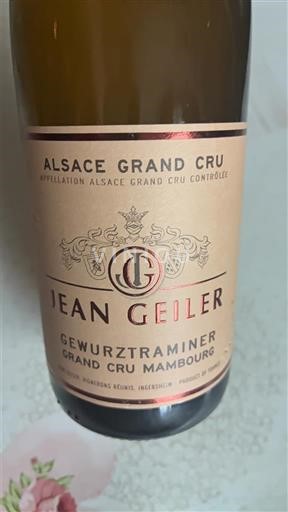 Alsace Không được chỉ định Grand Cru Jean Geiler Gewurztraminer Grand Cru Mambourg 2019