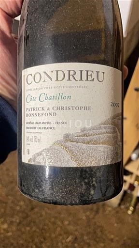 Rhône Valley Condrieu Patrick & Christophe Bonnefond Côte Chatillon 2007