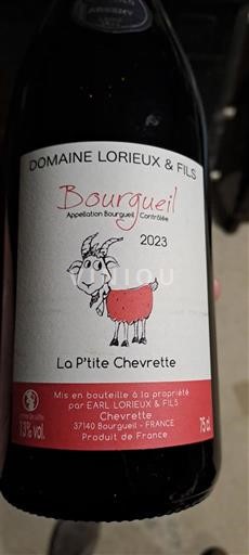 Loiren laakso Bourgueil Domaine Lorieux & Fils La P'tite Chevrette 2023