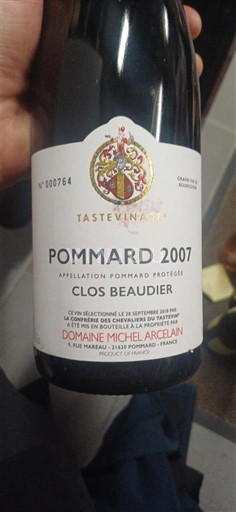Bourgogne Pommard Domaine Michel Arcelin Clos Beaudier 2007