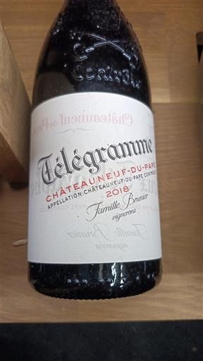 Valle del Ródano Châteauneuf-du-Pape. Famille Brunier Télégramme 2018