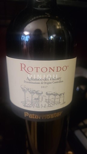 Rượu vang Rouge sec Rotondo Paternoster 2017 Ý Basilicate Aglianico del Vulture DOC