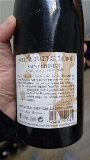 Languedoc Saint-Chinian Mouline de Ciffre Tauro Non Millésimé