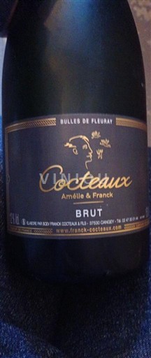 Valle del Loira Vouvray Franck Cocteaux Bulles de Fleury Sin añada