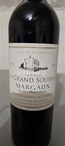 Bordeaux Margaux Château Grand Soussans 2015