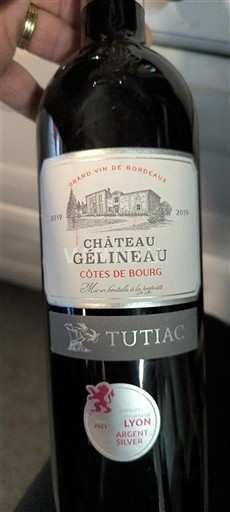 Burdeos Côtes-de-bourg Château Gélineau 2019