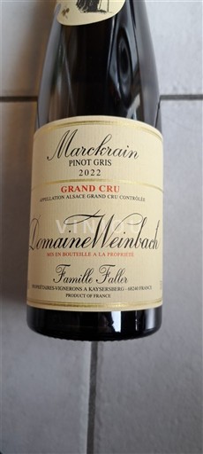 Alsácia Alsácia Grand Cru Grand Cru Domaine Weinbach Marckrain Pinot Gris 2022
