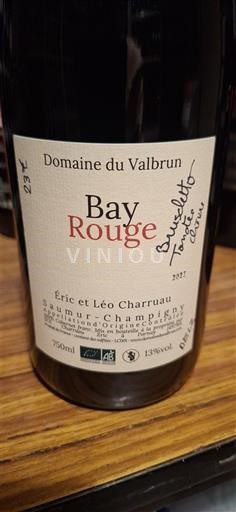 Loire Valley Saumur-Champigny Domaine Valbrun Bay Rouge 2021