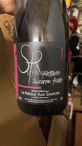 Thung lũng sông Loire Không được chỉ định Le Retour Aux Sources Pétillante Suzanne Robin Không niên vụ