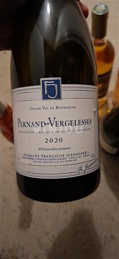 Burgundia Pernand-Vergelesses Domaine Françoise Jeanniard 2020