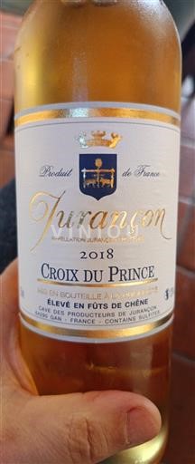 South West Jurançon Cave des Producteurs de Jurançon Croix du Prince 2018