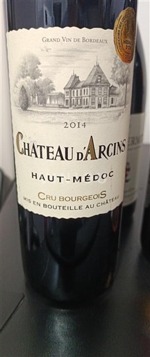 Bordeaux Haut-Médoc Château Arcins 2014