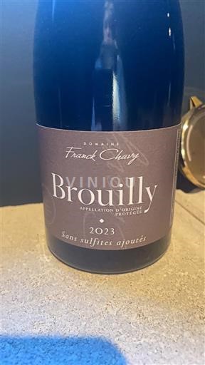 Beaujolais Brouilly Domaine Franck Chavy Sans sulfites ajoutés 2023