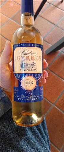 Bordeaux Cadillac Château Garbes Spéciale Fût de Chêne 2022