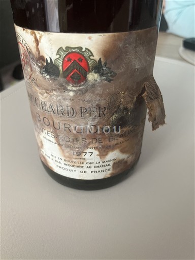 Burgundi Beaunen Ylämaat Bouchard Père & Fils 1977