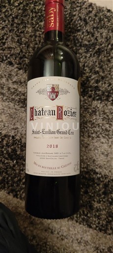 Bordeaux Saint-Émilion Grand Cru Grand Cru Château Rozier 2018