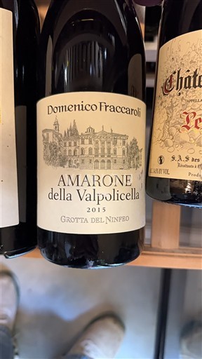 Vénétie Amarone della Valpolicella Domenico Fraccaroli Grotta del Ninfeo 2015