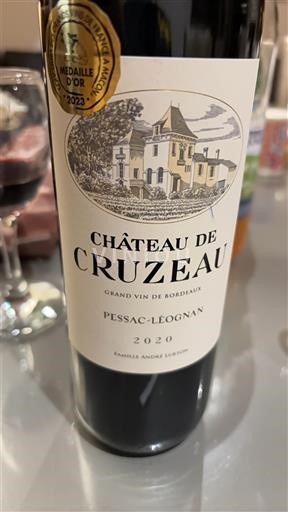 Bordeaux Pessac-Léognan Château Cruzeau 2020