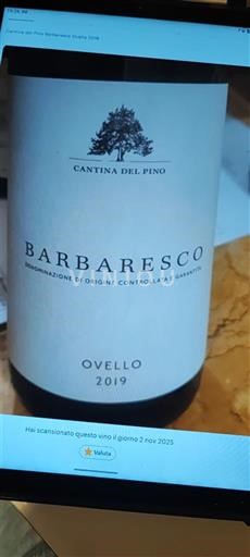 Piemonte Barbaresco Cantina del Pino Ovello 2019