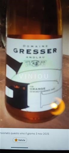Alsace Domaine Gresser Orange Không niên vụ