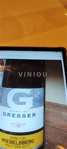 Alsace Alsace Grand Cru Grand Cru Domaine Gresser Wiebelberg - Pinot Gris 2017