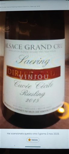 Elsass Nicht spezifiziert Grand Cru Dirler-Cadé Cécile 2015