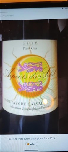 Normandie Arpents du Soleil Pinot Gris 2018