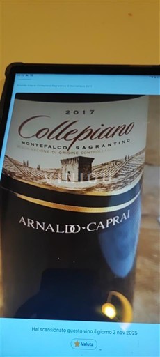 Wijnen Rouge sec Collepiano Arnaldo Caprai 2017 Italië Umbrië Montefalco Sagrantino DOCG