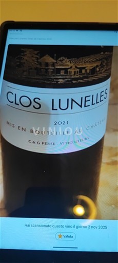Bordeaux Castillon-côtes-de-bordeaux Clos Lunelles 2021