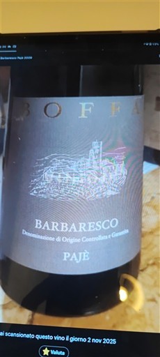 Piemonte Barbaresco Boffa Pajé Không niên vụ