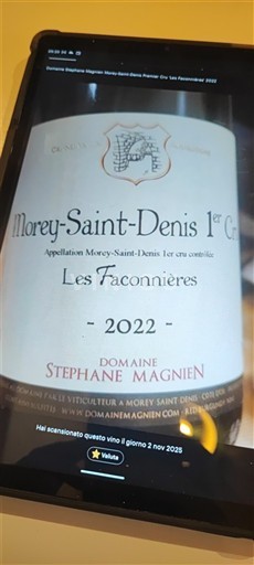 Burgundy Morey-Saint-Denis Premier Cru Domaine Stéphane Magnien Les Faconnières 2022