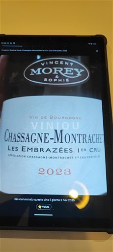 Bourgondië Niet gespecificeerd Premier Cru Vincent et Sophie Morey Les Embrazées 2023