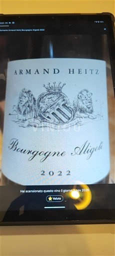 Borgoña Borgoña-Aligoté Armand Heitz 2022