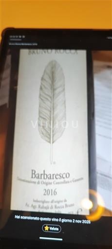 Piemonte Barbaresco Bruno Rocca 2016