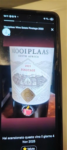 Rannikkoalue Stellenbosch Mooiplaas Pinotage 2023