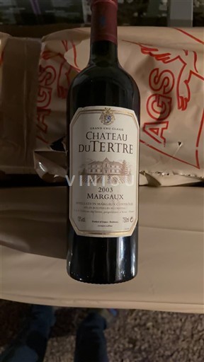 Bordeaux Margaux Grand Cru Château Tertre 2003