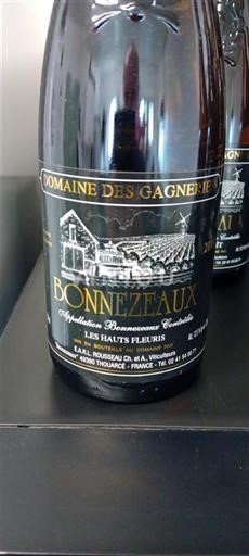 Loire Valley Bonnezeaux Domaine Des Gagneries Les Hauts Fleuris 2010